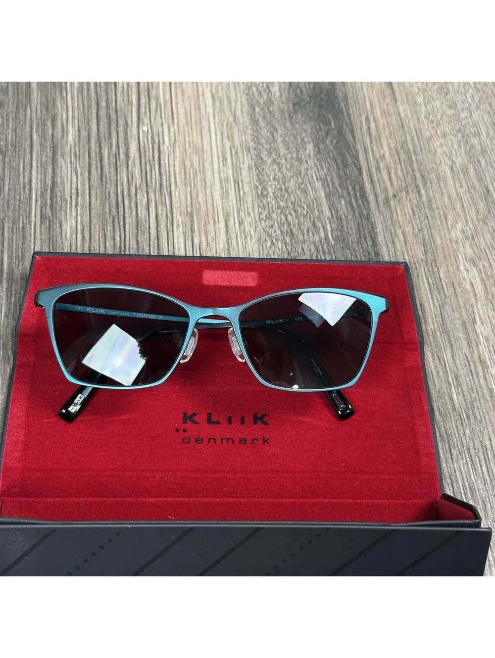 KLIIK Denmark 653 M116 Navy Blue Titanium Gunmetal EYEGLASSES Frames 49-16-135